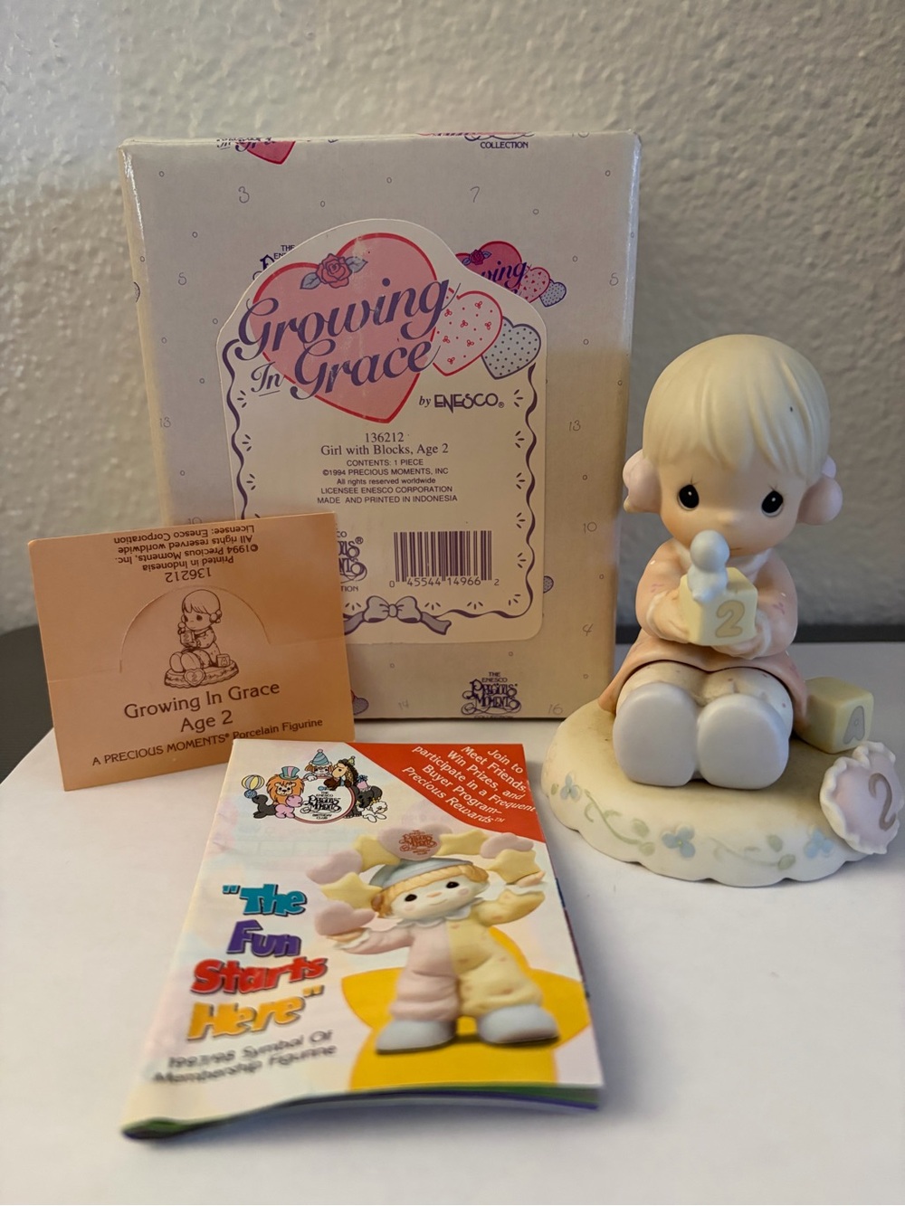 Precious Moments Growing in Grace Figurine - Pink and Cream